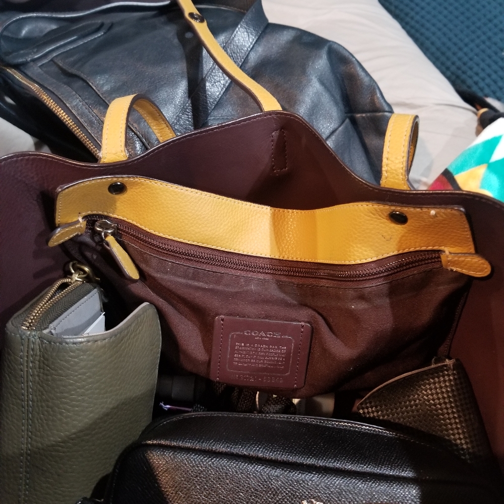 Purse coach yellow